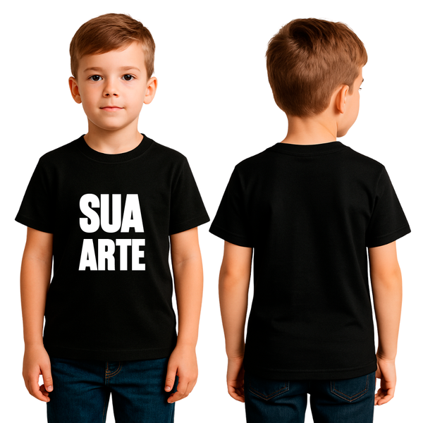 Camiseta Infantil Algodão - Personalizado (Sua Arte)