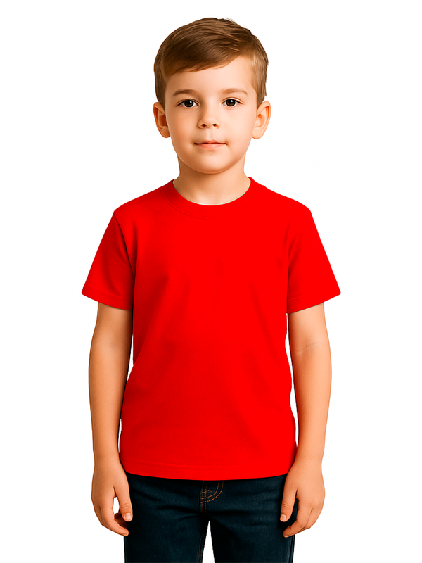 Camiseta Infanto Juvenil Básica Lisa 100% Algodão Penteado Fio 30.1