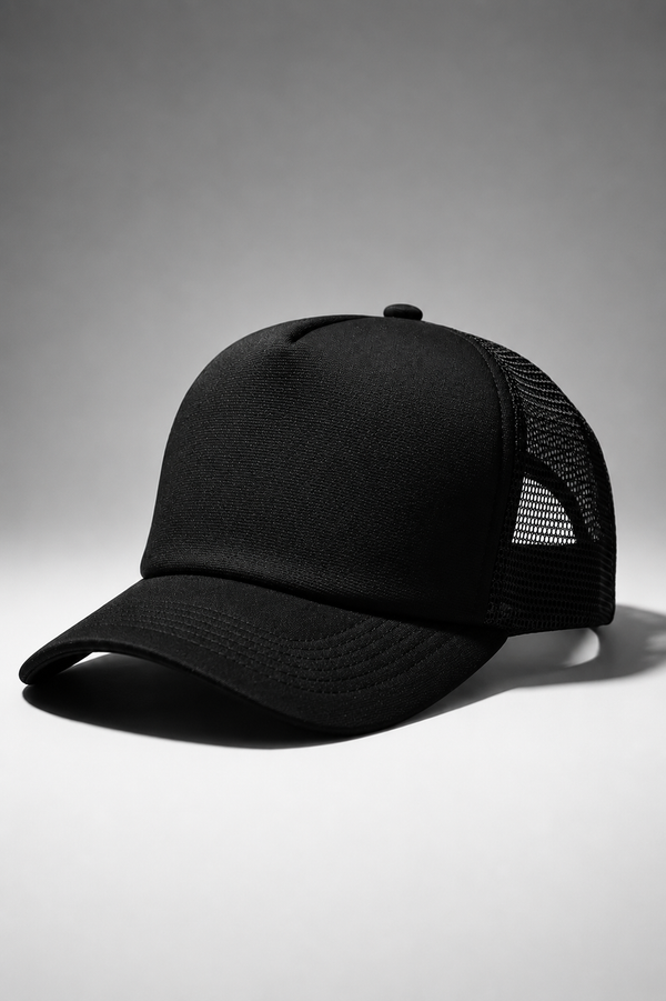Boné Trucker Liso Preto