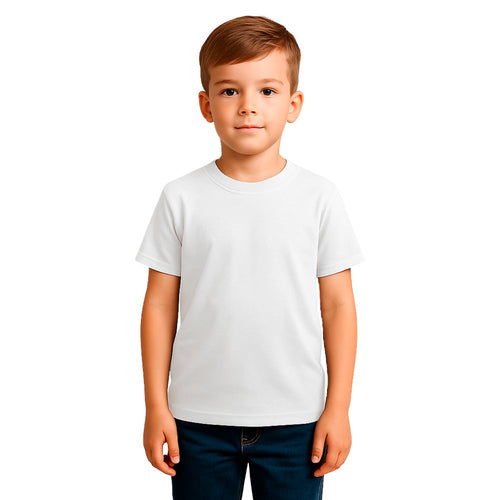 Camiseta Infantil Básica - Algodão Cardado