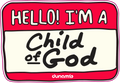 Estampa DTF - 28cm - Hello! I'm A Child Of God - Cod.102