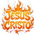Estampa DTF - 28cm - Jesus Cristo Chamas - Cod.122