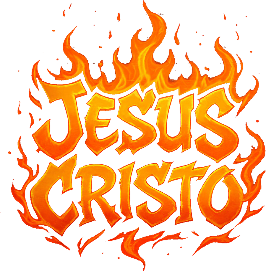 Estampa DTF - 28cm - Jesus Cristo Chamas - Cod.122