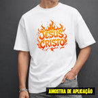Estampa DTF - 28cm - Jesus Cristo Chamas - Cod.122