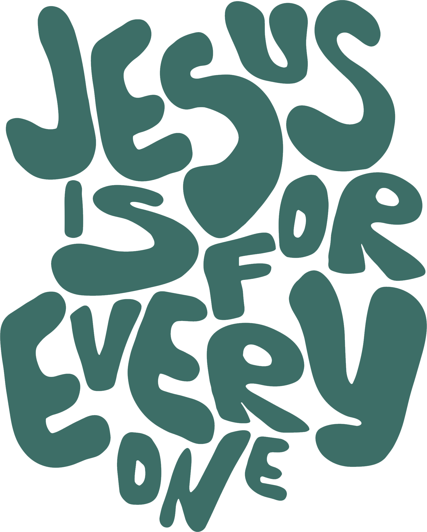 Estampa DTF - 28cm - Jesus Is For Everyone - Cod.128