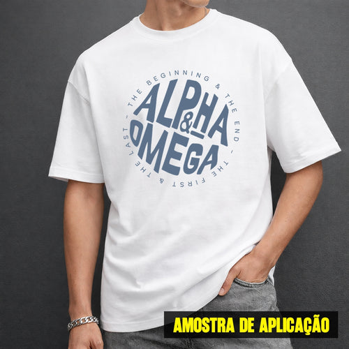 Estampa DTF - 28cm - Alpha & Omega - Cod.12