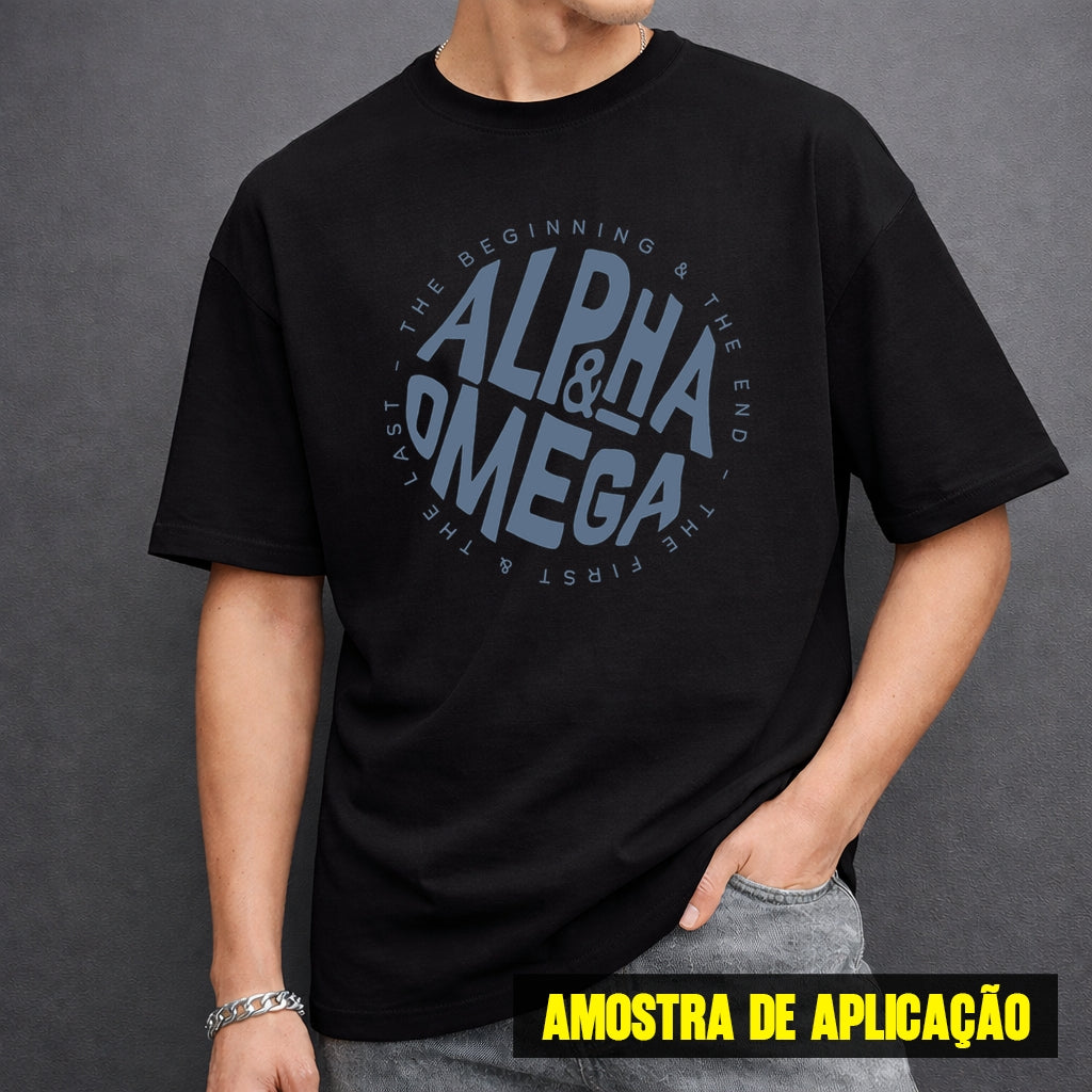 Estampa DTF - 28cm - Alpha & Omega - Cod.12