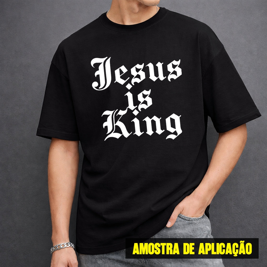 Estampa DTF - 28cm - Jesus Is King - Cod.130