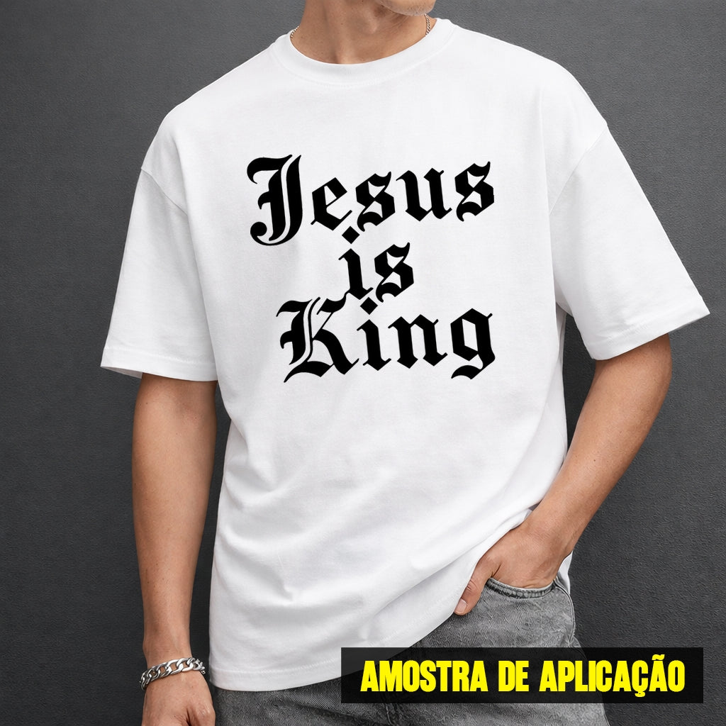 Estampa DTF - 28cm - Jesus Is King - Cod.130