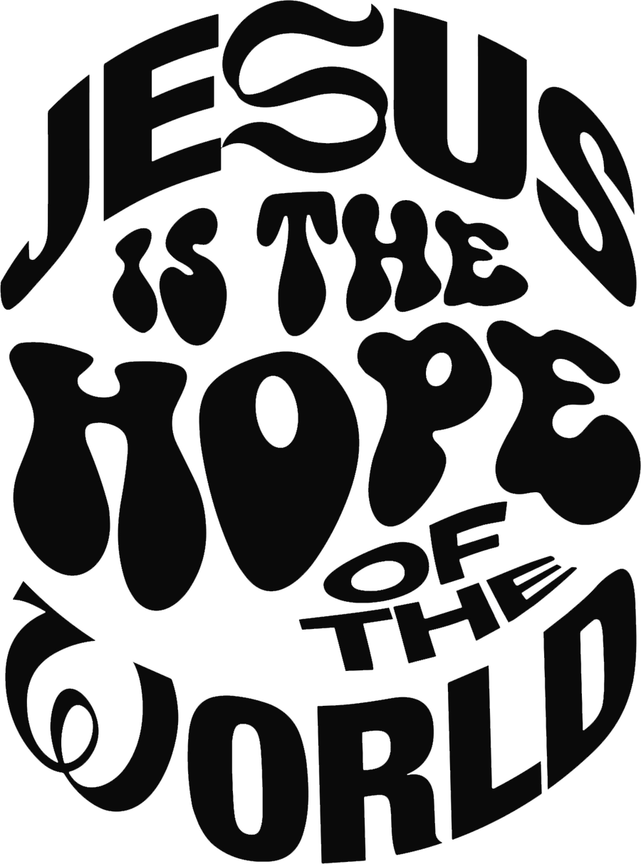 Estampa DTF - 28cm - Jesus Is The Hope Of The World - Cod.134