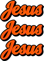 Estampa DTF - 28cm - Jesus Jesus Jesus - Cod.135