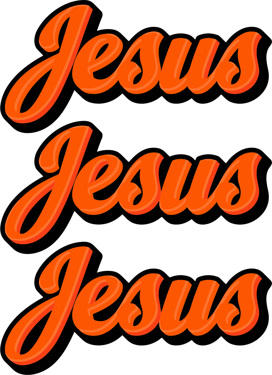 Estampa DTF - 28cm - Jesus Jesus Jesus - Cod.135