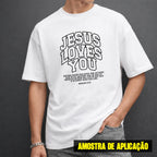 Estampa DTF - 28cm - Jesus Loves You - Cod.139