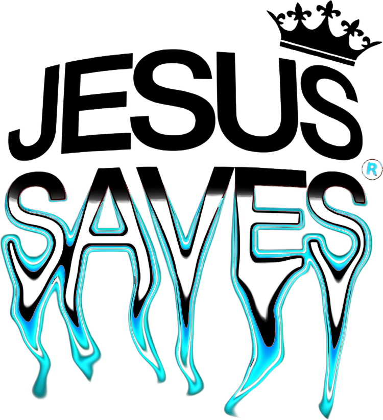 Estampa DTF - 28cm - Jesus Saves Azul - Cod.149