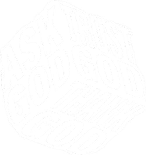 Estampa DTF - 28cm - Ask Trust God - Cod.15