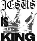 Estampa DTF - 28,5cm - Jesus Is King Coroa - Cod.03