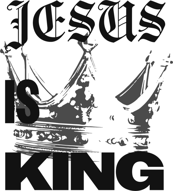 Estampa DTF - 28,5cm - Jesus Is King Coroa - Cod.03