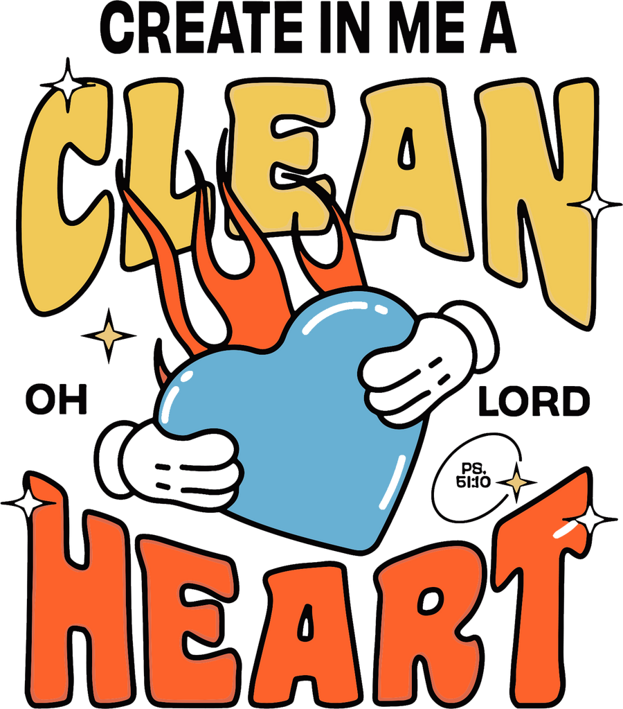 Estampa DTF - 28cm - Clean Heart - Cod.30