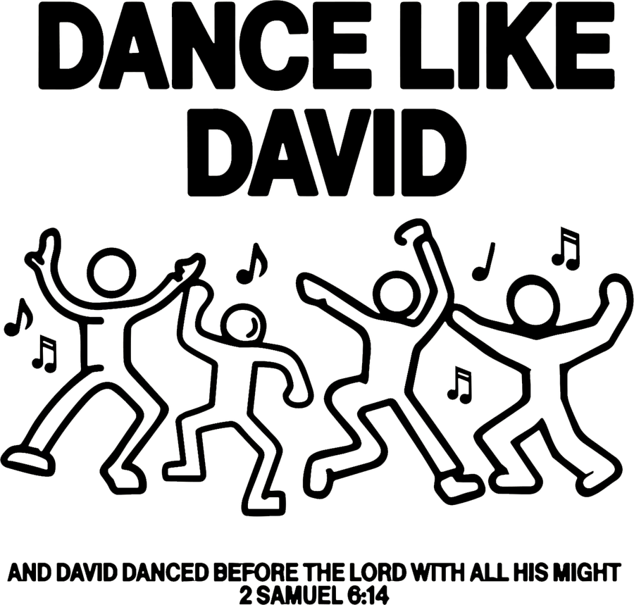 Estampa DTF - 28cm - Dance Like David - Cod.34