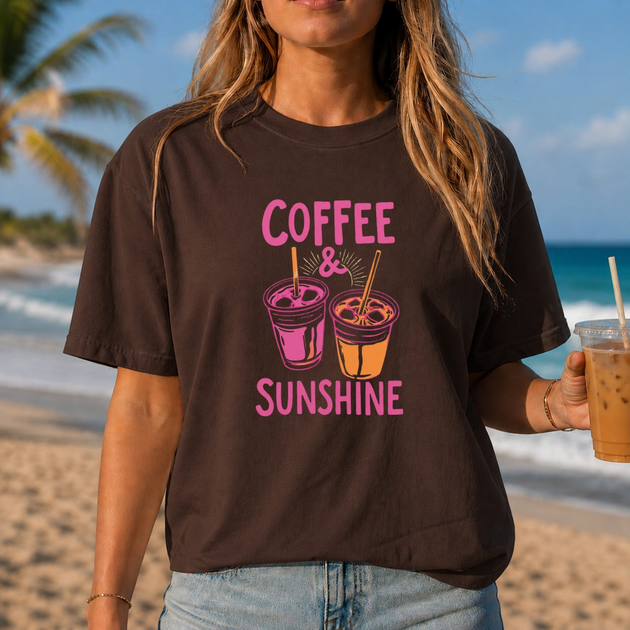 Pack Digital de 50 Imagens Praia Costal + Mockups Ecobag e T-shirts