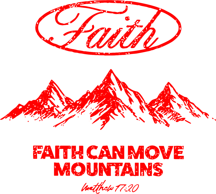 Estampa DTF - 28cm - Faith Can Move Mountains - Cod.39