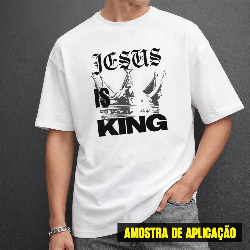 Estampa DTF - 28cm - Jesus Is King Coroa - Cod.03