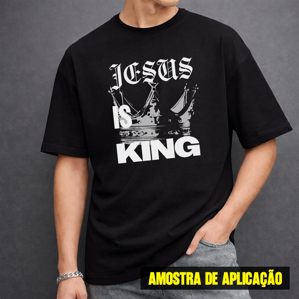 Estampa DTF - 28cm - Jesus Is King Coroa - Cod.03