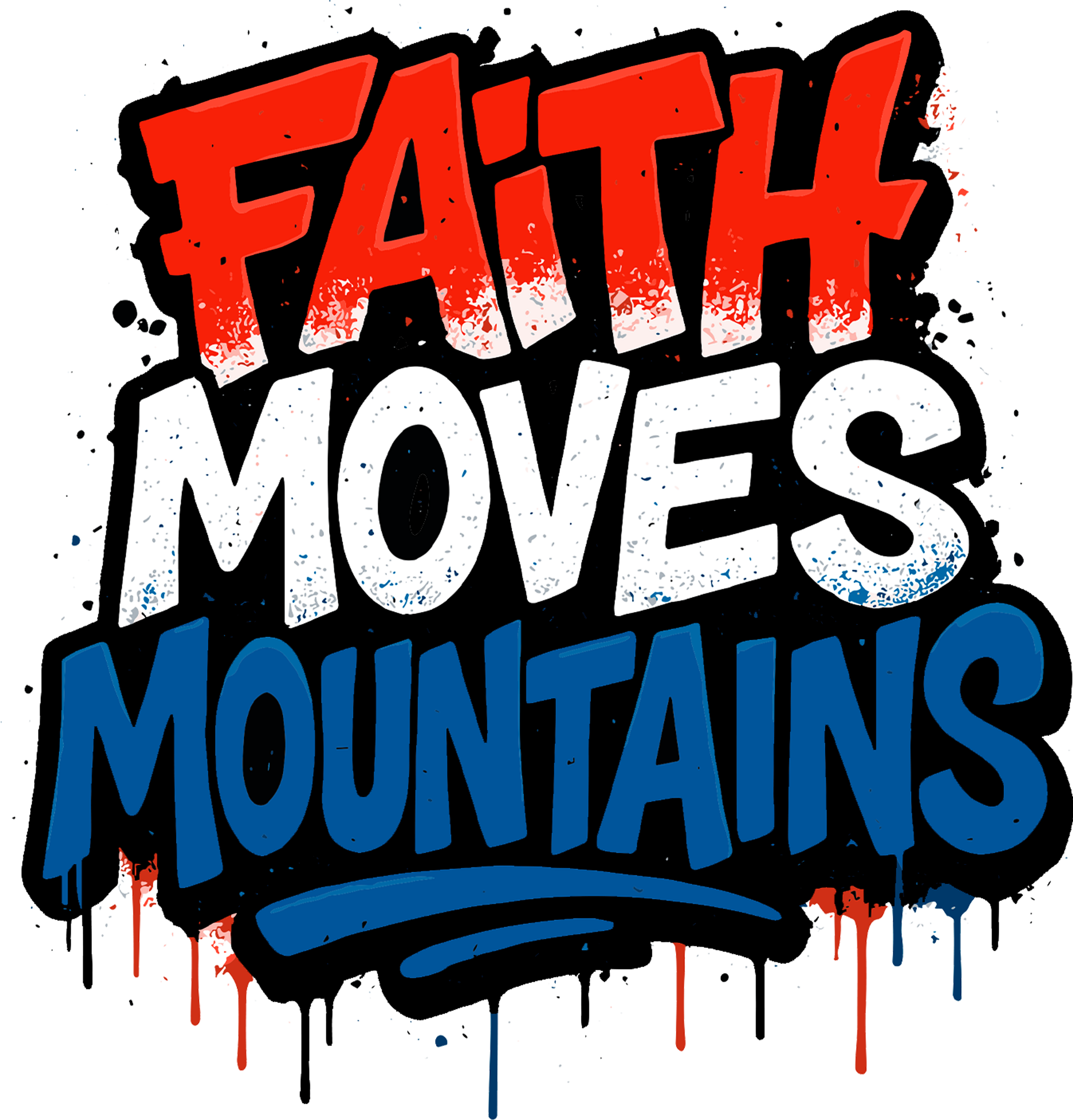 Estampa DTF - 28cm - Faith Moves Mountains - Cod.41