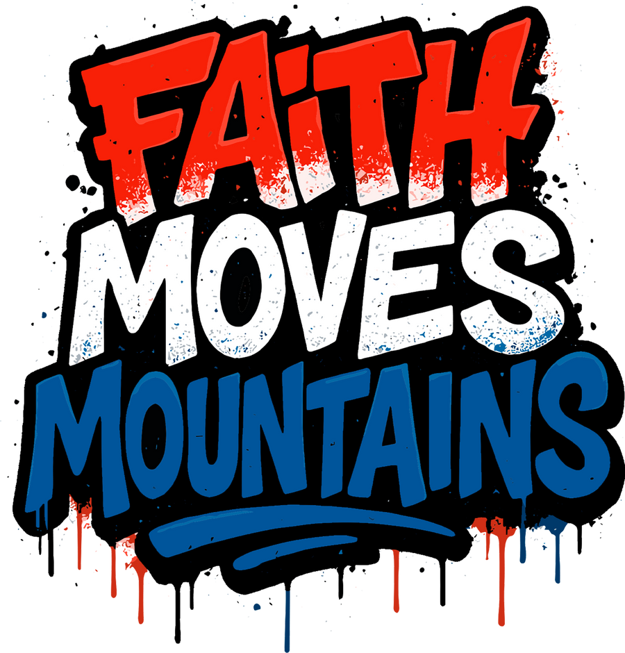 Estampa DTF - 28cm - Faith Moves Mountains - Cod.41