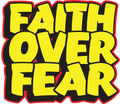Estampa DTF - 28cm - Faith Over Fear Grafite - Cod.43