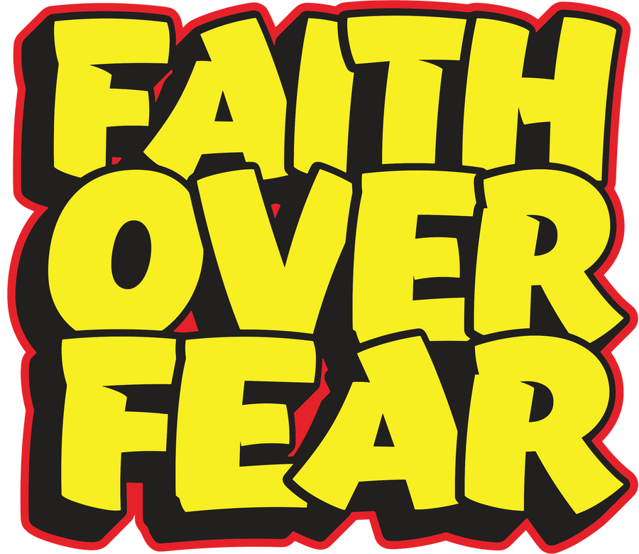 Estampa DTF - 28cm - Faith Over Fear Grafite - Cod.43