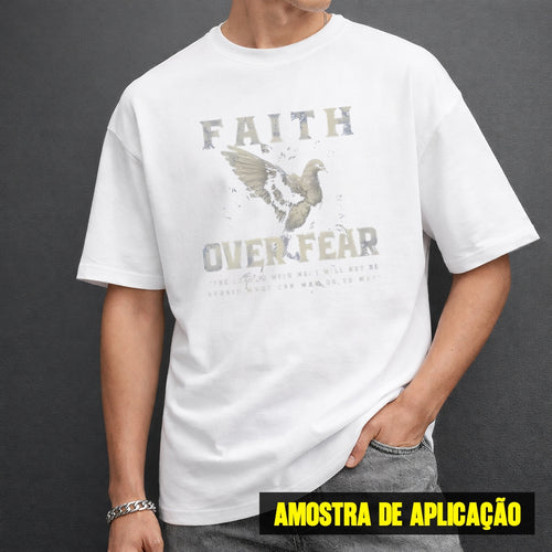 Estampa DTF - 28cm - Faith Over Fear Pássaro - Cod.45