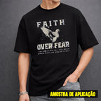 Estampa DTF - 28cm - Faith Over Fear Pássaro - Cod.45