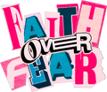 Estampa DTF - 28cm - Faith Over Fear Rosa - Cod.46