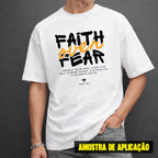 Estampa DTF - 28cm - Faith Over Fear Laranja - Cod.47