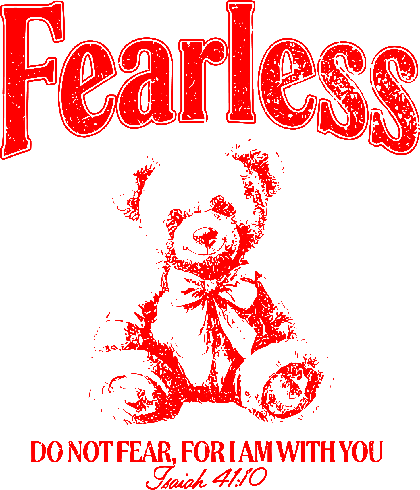 Estampa DTF - 28cm - Fearless Bear - Cod.49