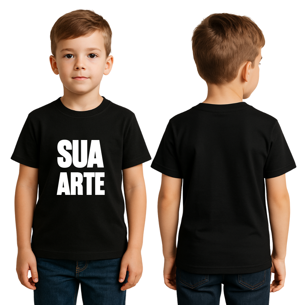 Camiseta Infantil Algodão - Personalizado (Sua Arte)