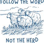 Estampa DTF - 28cm - Follow The Word Not The Herd - Cod.51