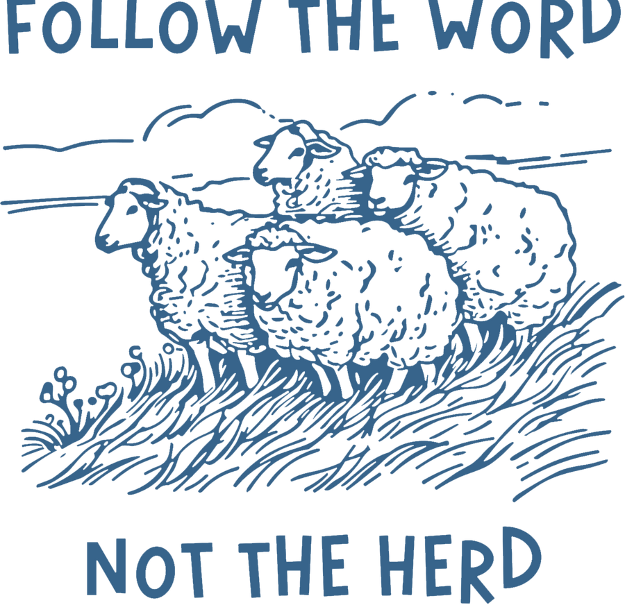 Estampa DTF - 28cm - Follow The Word Not The Herd - Cod.51