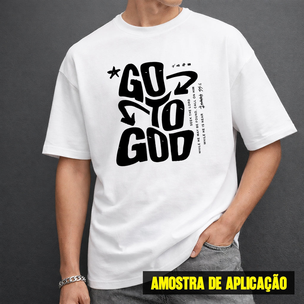 Estampa DTF - 28cm - Go To God Ondulado - Cod.63