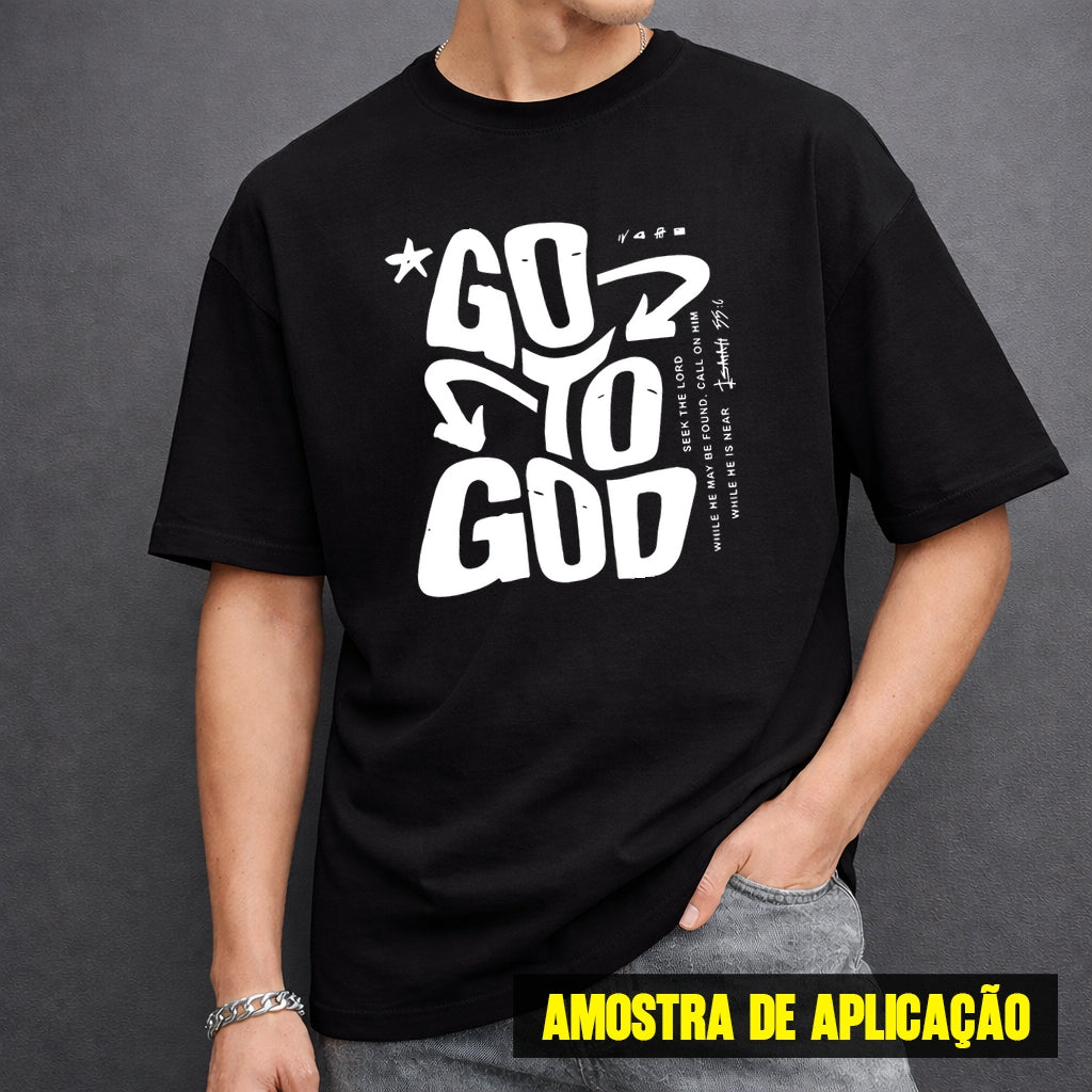 Estampa DTF - 28cm - Go To God Ondulado - Cod.63