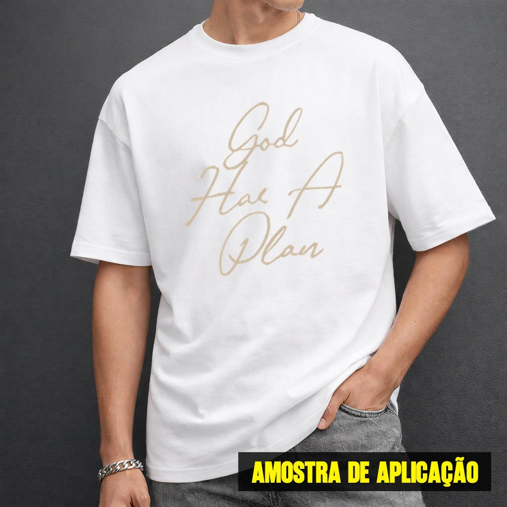 Estampa DTF - 28cm - God Has A Plan - Cod.66