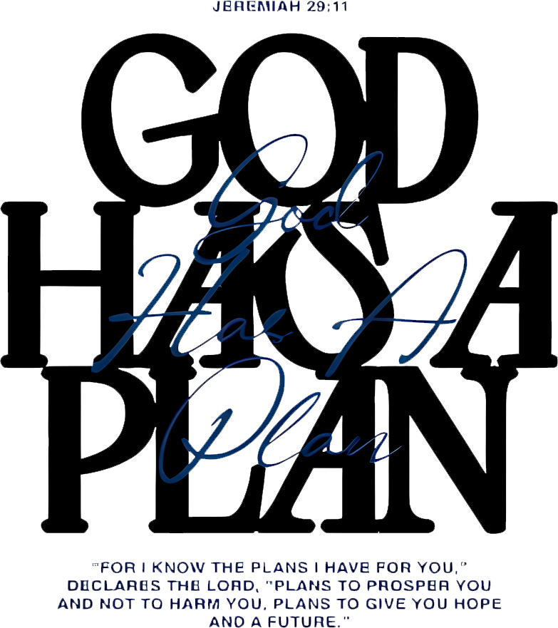 Estampa DTF - 28cm - God Has A Plan - Cod.67