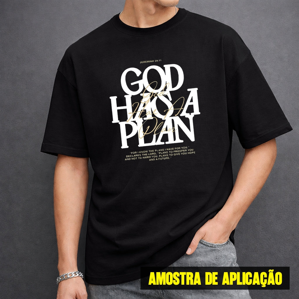 Estampa DTF - 28cm - God Has A Plan - Cod.67