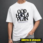Estampa DTF - 28cm - God Has A Plan - Cod.67