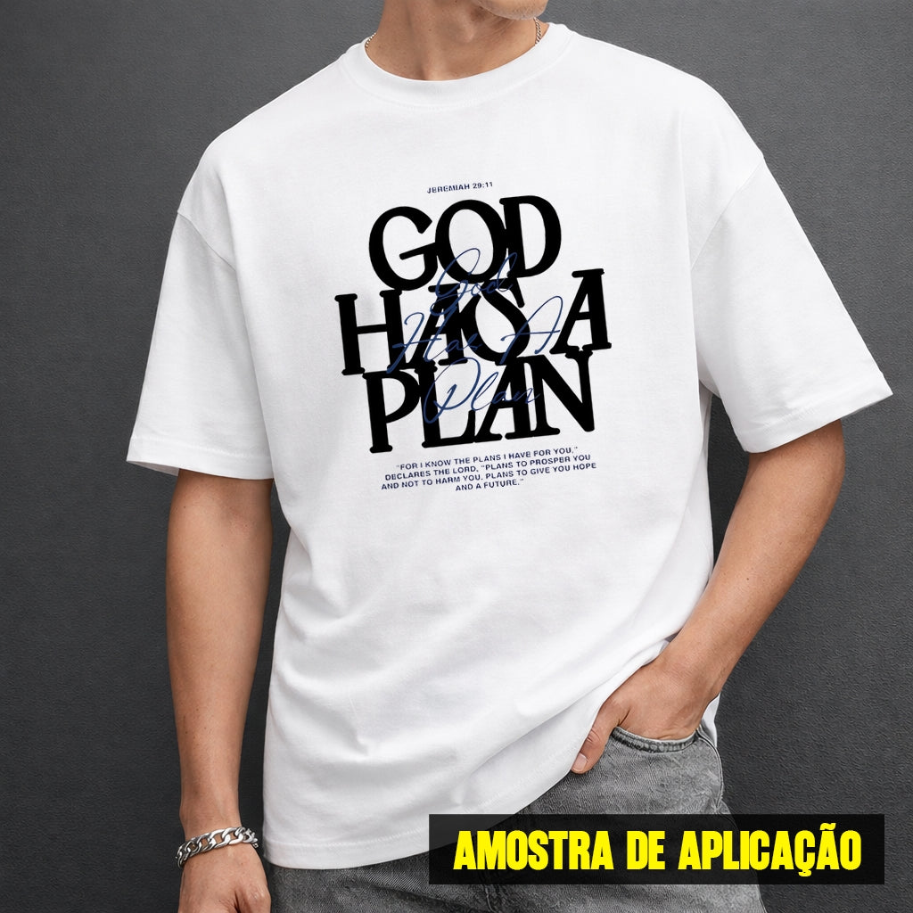 Estampa DTF - 28cm - God Has A Plan - Cod.67