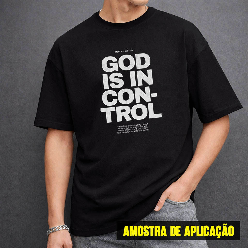 Estampa DTF - 28cm - God Is In Control - Cod.68