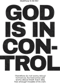Estampa DTF - 28cm - God Is In Control - Cod.68