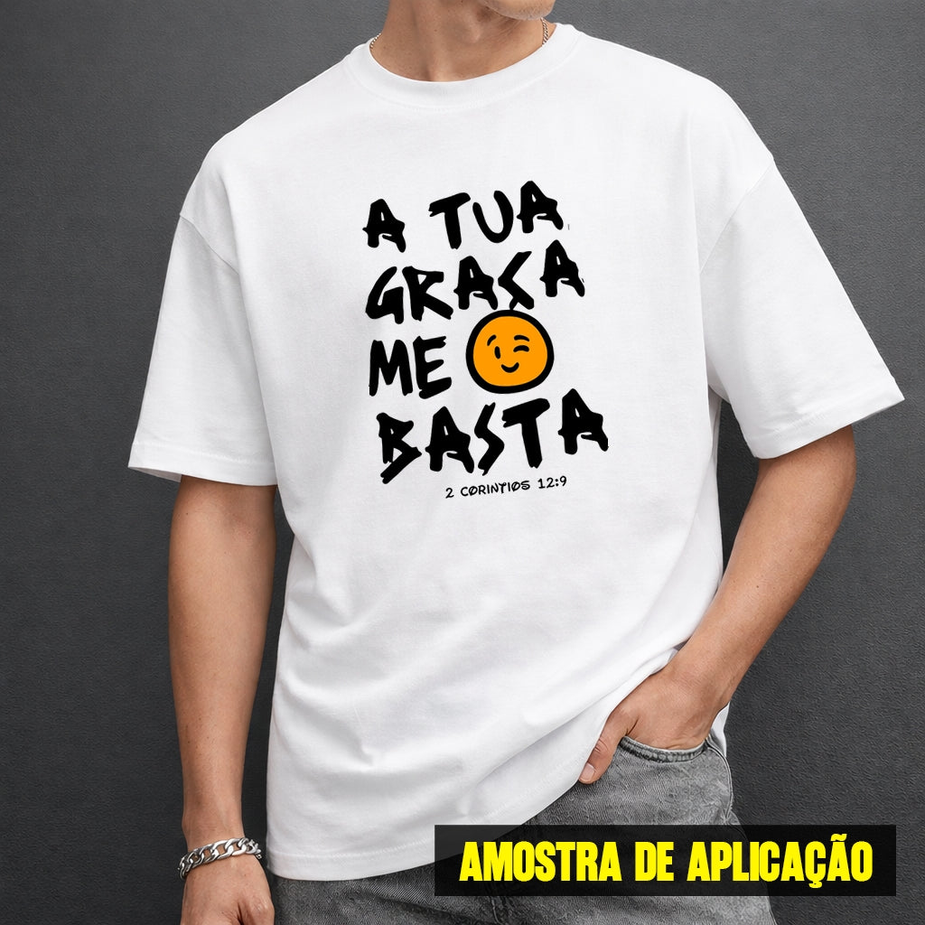 Estampa DTF - 28cm - A tua graça me basta  - Cod.06
