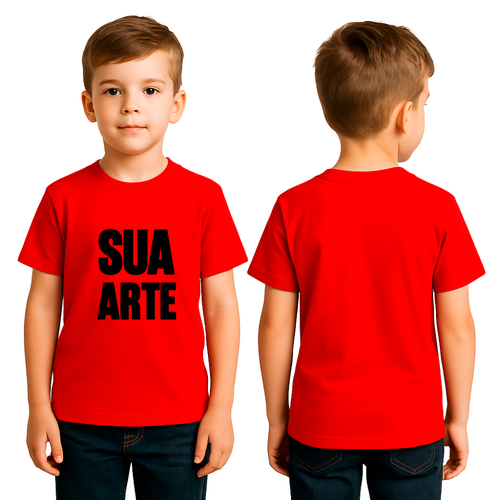 Camiseta Infantil Algodão - Personalizado (Sua Arte)